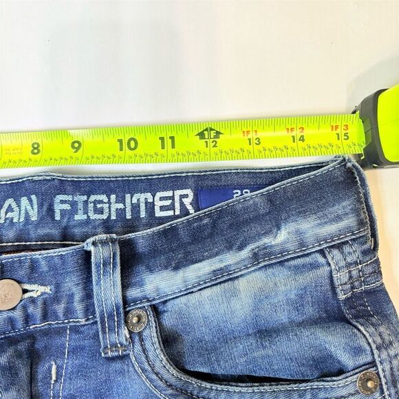 American Fighter Men's Distressed Denim Jeans Blue Size 29R - Picture 13 of 16